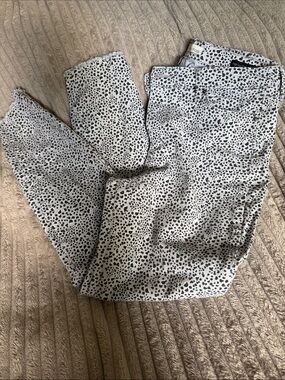 Ella Moss Black & White High-Rise Skinny Ankle Pants
